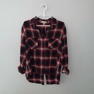 Cloth & Stone for Anthropologie Plaid Blouse